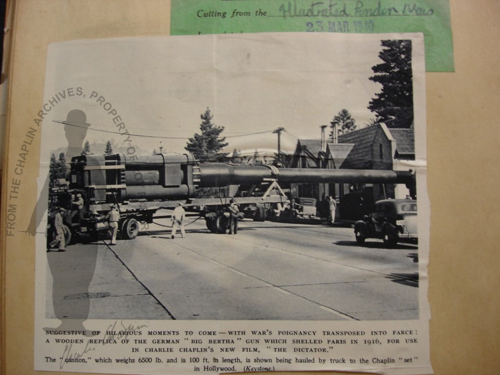 Big Bertha at studio entrance