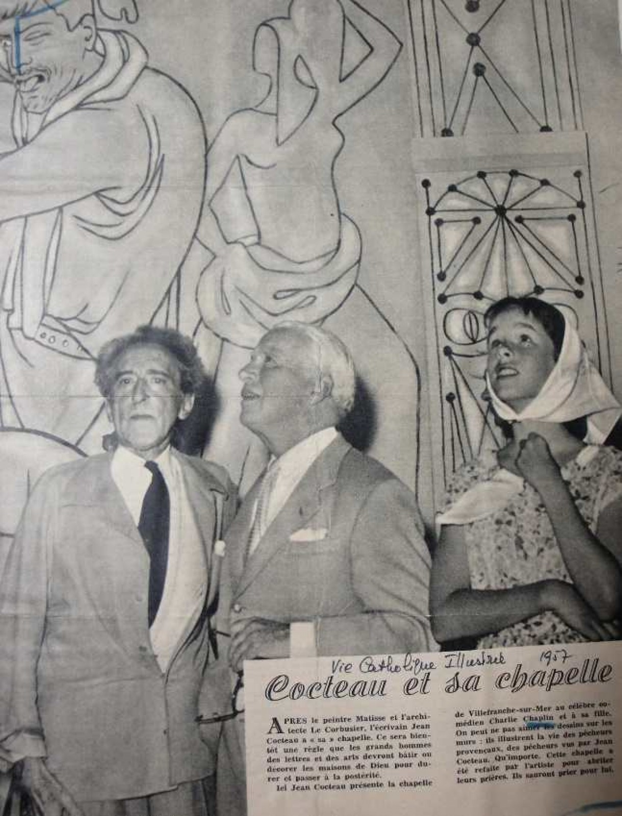 Cocteau et sa chapelle, 1957
